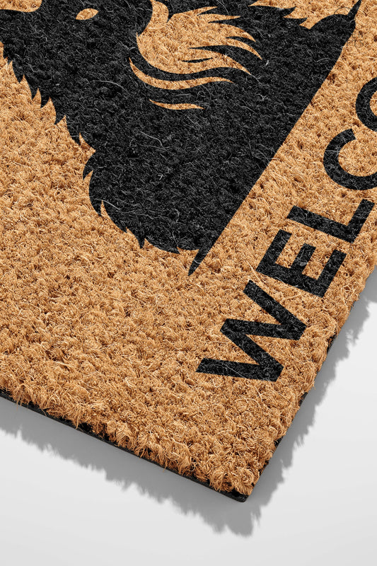 Pepper Crafts Ragamuffin Coir Doormat – Stylish & Durable Welcome Mat for Cat Lovers (30" x 18")