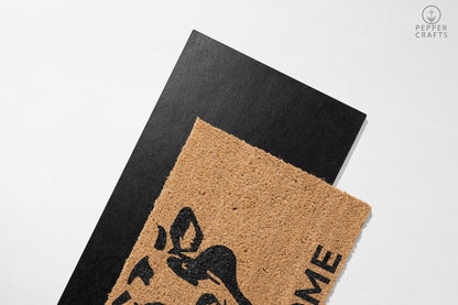 Pepper Crafts Cow Coir Doormat – Stylish & Durable Welcome Mat for Animal Lovers (30" x 18")