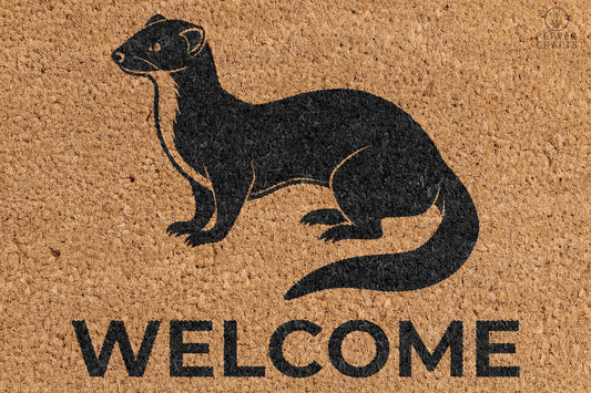 Pepper Crafts Mongoose Coir Doormat – Stylish & Durable Welcome Mat for Animal Lovers (30" x 18")