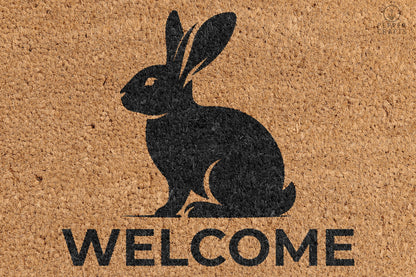 Pepper Crafts Rabbit Coir Doormat – Stylish & Durable Welcome Mat for Animal Lovers (30" x 18")