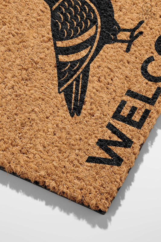 Pepper Crafts Pigeon Coir Doormat – Stylish & Durable Welcome Mat for Animal Lovers (30" x 18")
