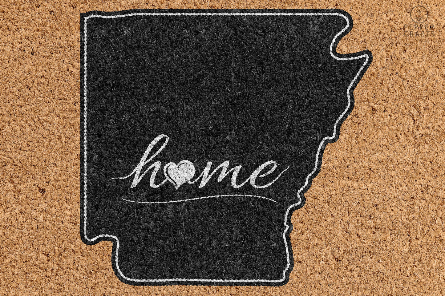 Pepper Crafts Arkansas Coir Doormat – Stylish & Durable Welcome Mat for State Pride (30" x 18")