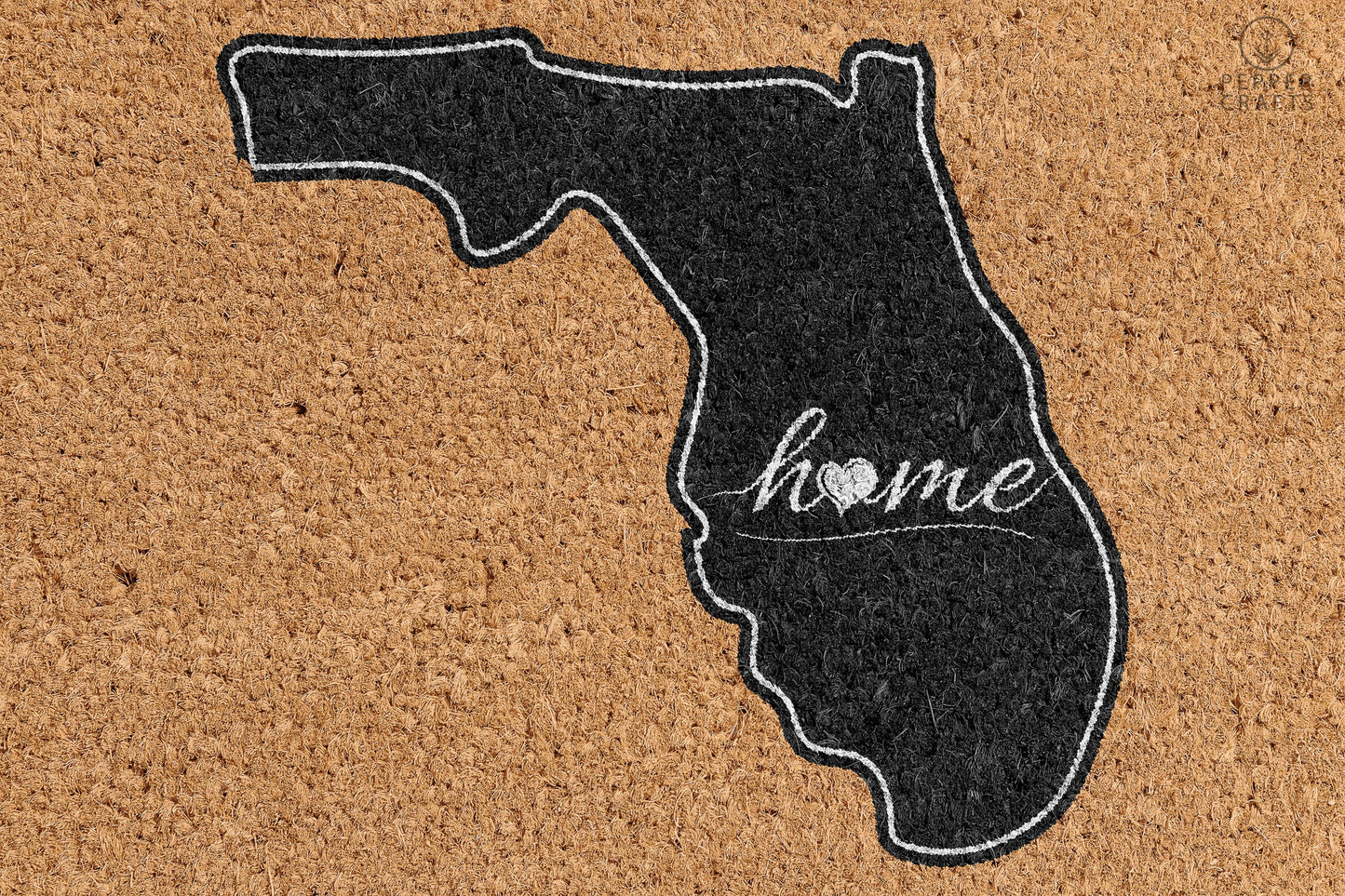 Pepper Crafts Florida Coir Doormat – Stylish & Durable Welcome Mat for State Pride (30" x 18")