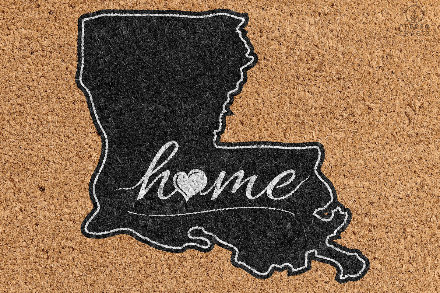 Pepper Crafts Louisiana Coir Doormat – Stylish & Durable Welcome Mat for State Pride (30" x 18")