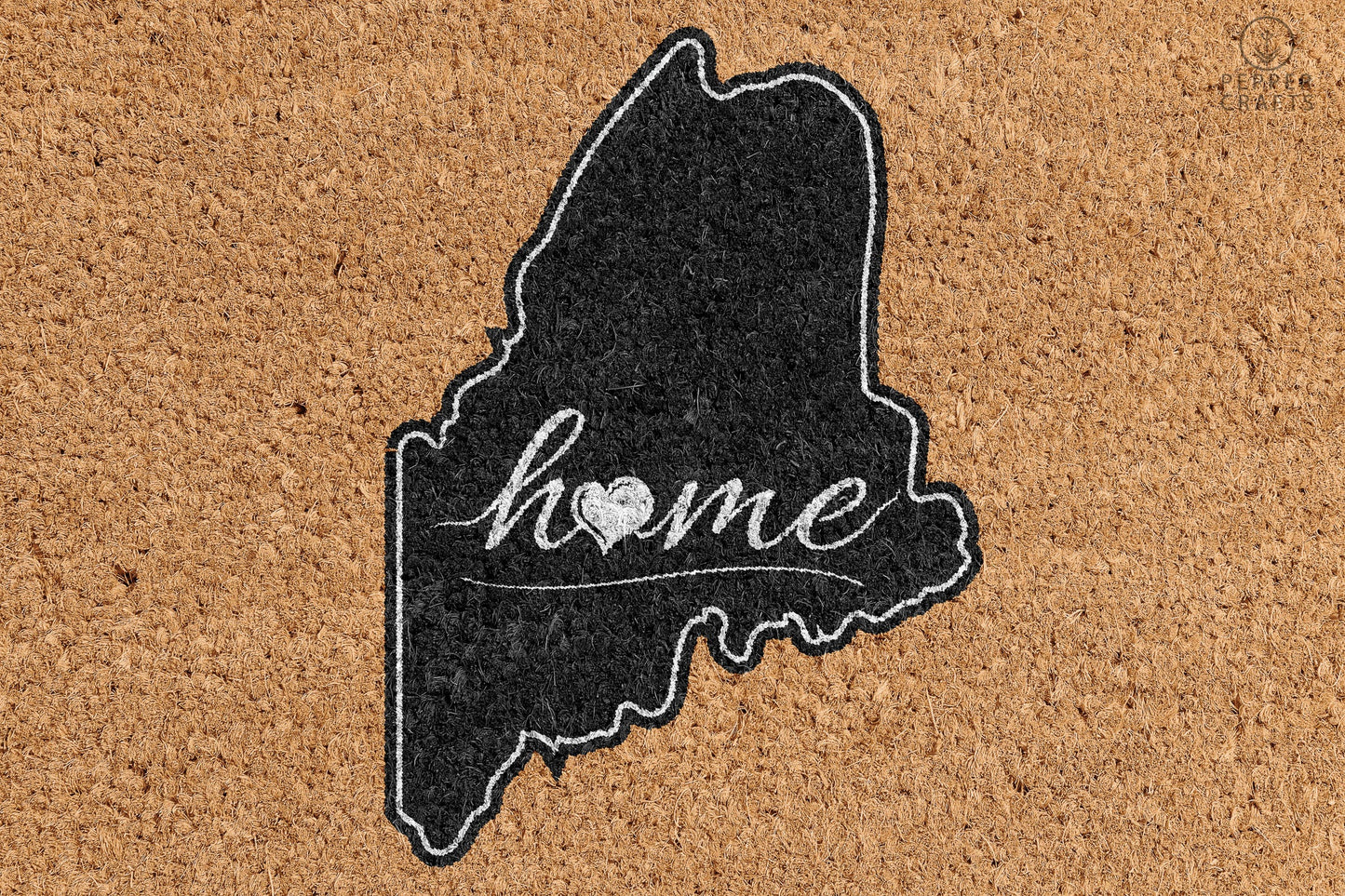 Pepper Crafts Maine Coir Doormat – Stylish & Durable Welcome Mat for State Pride (30" x 18")