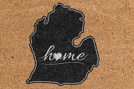 Pepper Crafts Michigan Coir Doormat – Stylish & Durable Welcome Mat for State Pride (30" x 18")