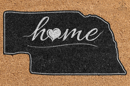 Pepper Crafts Nebraska Coir Doormat – Stylish & Durable Welcome Mat for State Pride (30" x 18")