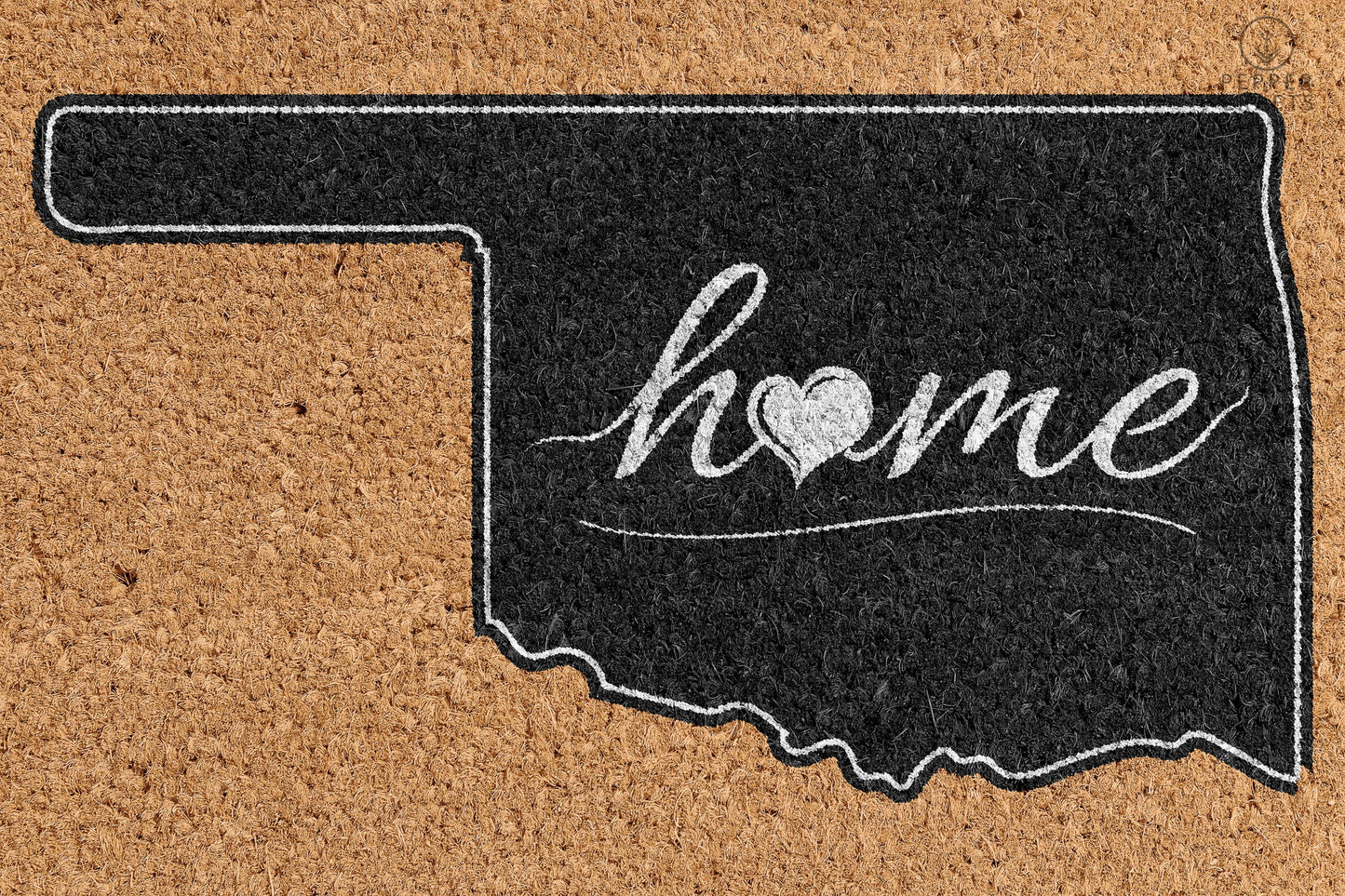Pepper Crafts Oklahoma Coir Doormat – Stylish & Durable Welcome Mat for State Pride (30" x 18")