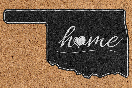 Pepper Crafts Oklahoma Coir Doormat – Stylish & Durable Welcome Mat for State Pride (30" x 18")