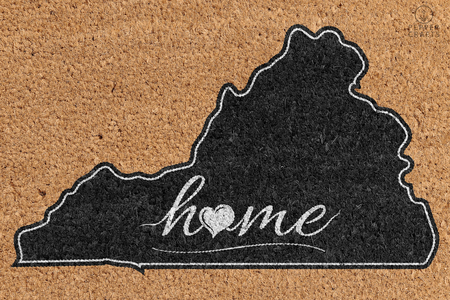 Pepper Crafts Virginia Coir Doormat – Stylish & Durable Welcome Mat for State Pride (30" x 18")