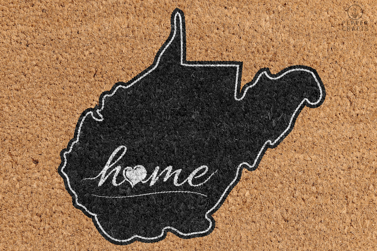Pepper Crafts West Virginia Coir Doormat – Stylish & Durable Welcome Mat for State Pride (30" x 18")