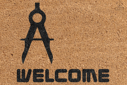 Pepper Crafts Architect Coir Doormat – Stylish & Durable Welcome Mat for Professionals (30" x 18")