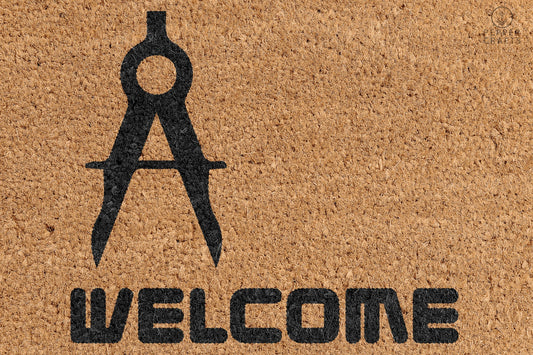 Pepper Crafts Architect Coir Doormat – Stylish & Durable Welcome Mat for Professionals (30" x 18")