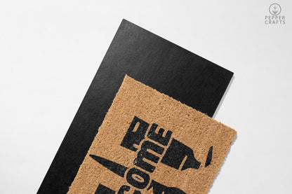 Pepper Crafts Artist Coir Doormat – Stylish & Durable Welcome Mat for Professionals (30" x 18")