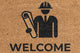 Pepper Crafts Civil Engineer Coir Doormat – Stylish & Durable Welcome Mat for Professionals (30" x 18")