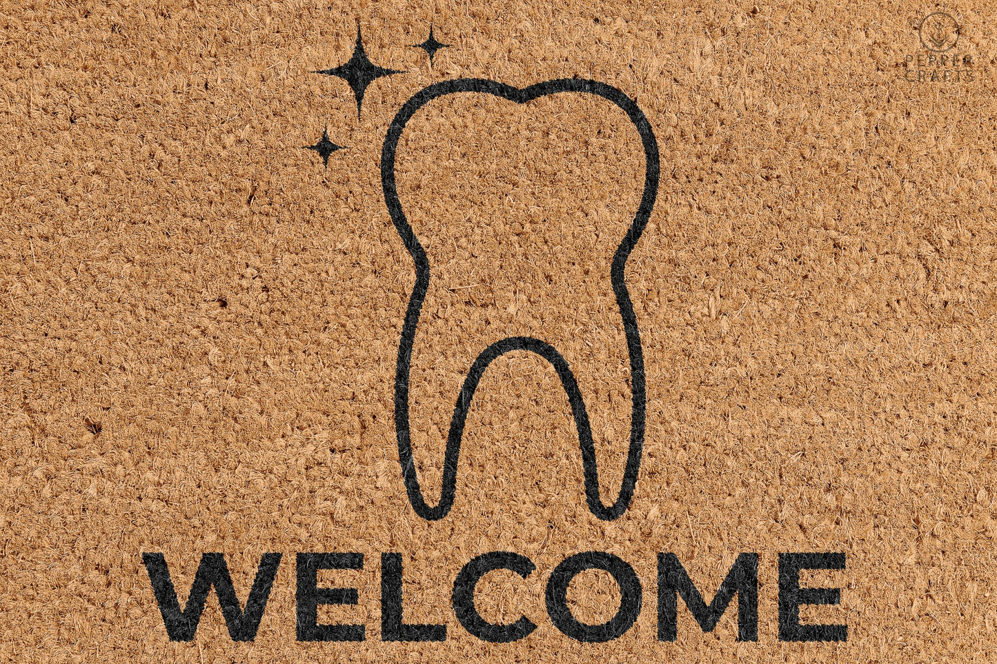 Pepper Crafts Dentist Coir Doormat – Stylish & Durable Welcome Mat for Professionals (30" x 18")