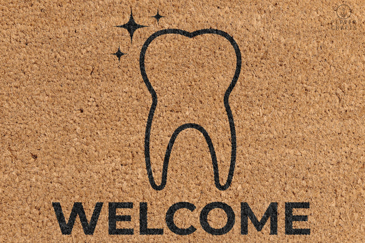 Pepper Crafts Dentist Coir Doormat – Stylish & Durable Welcome Mat for Professionals (30" x 18")