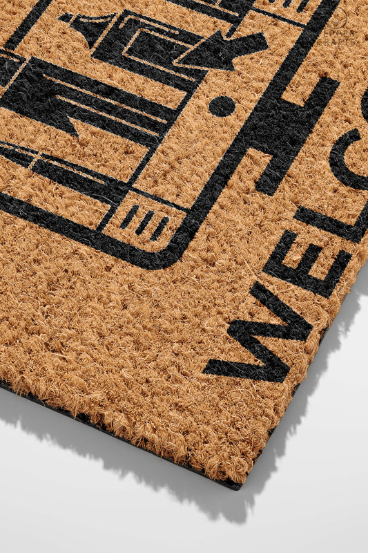 Pepper Crafts Graphic Designer Coir Doormat – Stylish & Durable Welcome Mat for Professionals (30" x 18")