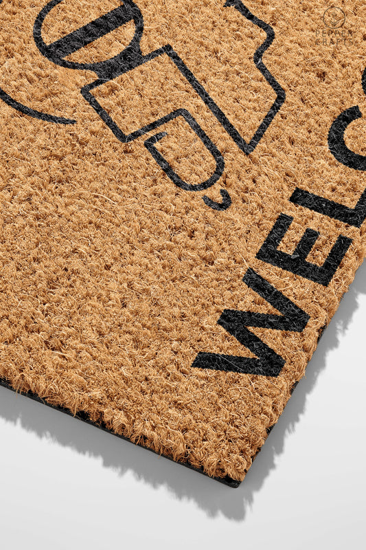 Pepper Crafts Journalist Coir Doormat – Stylish & Durable Welcome Mat for Professionals (30" x 18")