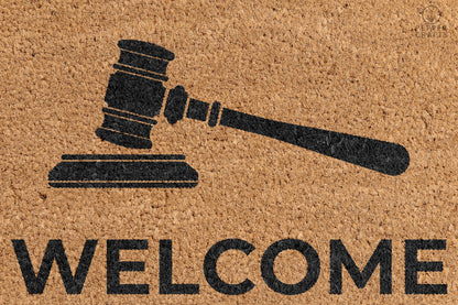 Pepper Crafts Lawyer Coir Doormat – Stylish & Durable Welcome Mat for Professionals (30" x 18")