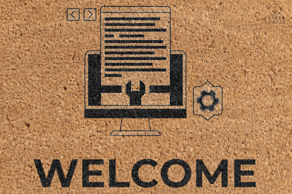 Pepper Crafts Programmer Coir Doormat – Stylish & Durable Welcome Mat for Professionals (30" x 18")