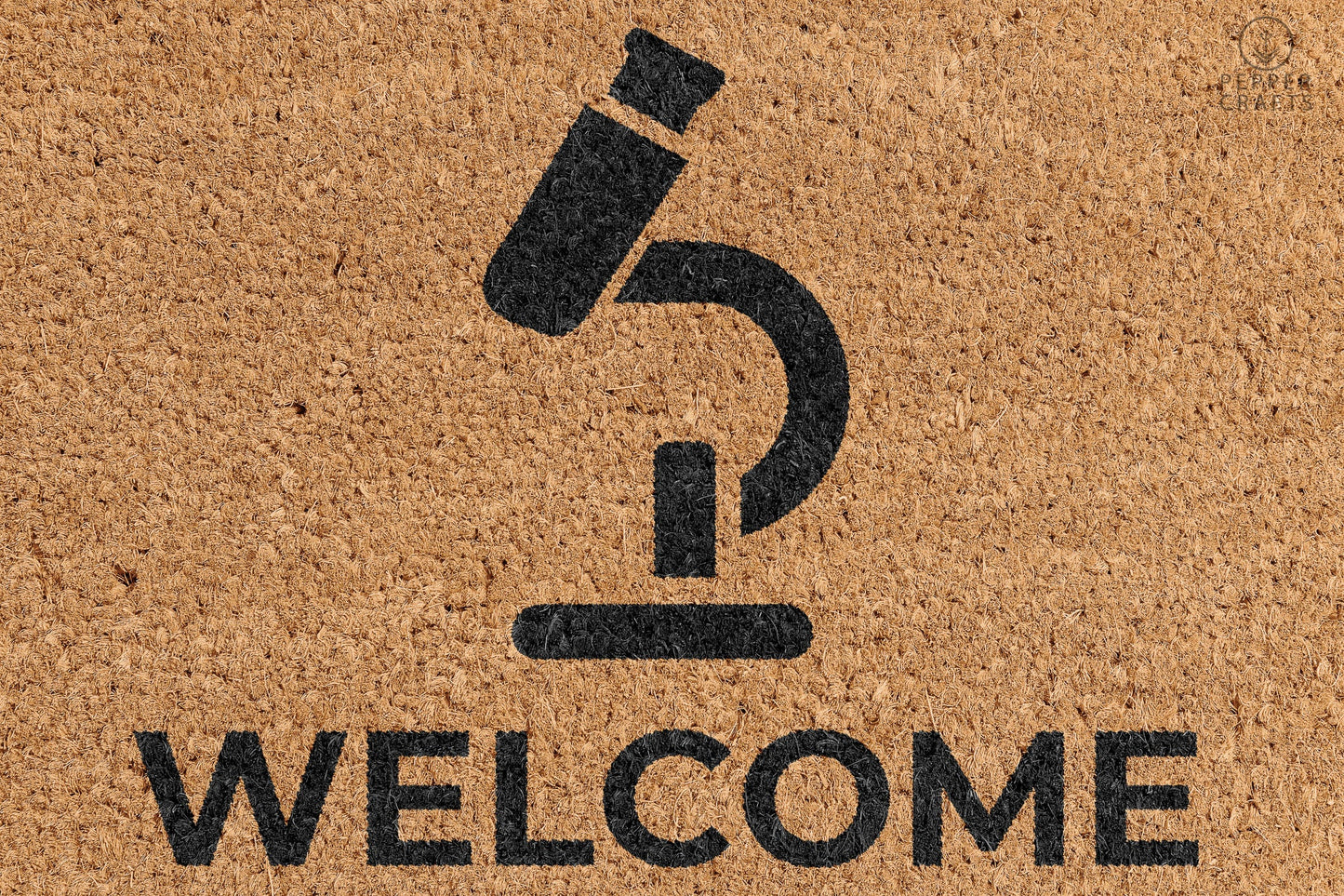 Pepper Crafts Scientist Coir Doormat – Stylish & Durable Welcome Mat for Professionals (30" x 18")
