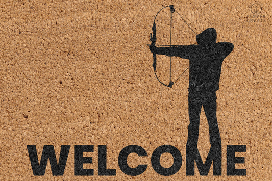 Pepper Crafts Archery Coir Doormat – Stylish & Durable Welcome Mat for Sports Fans (30" x 18")