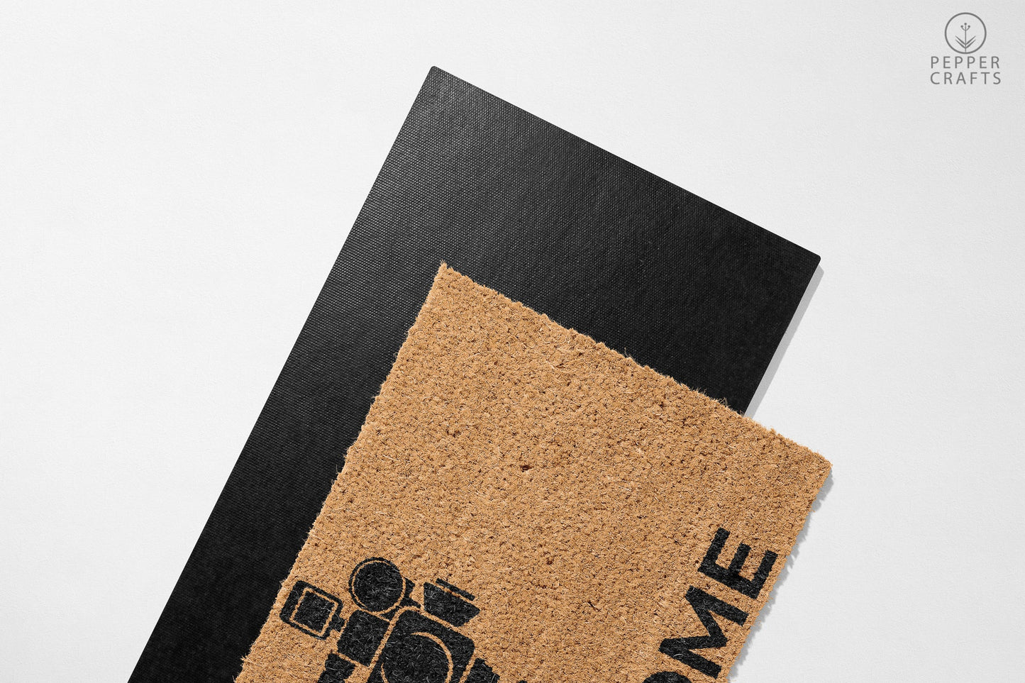 Pepper Crafts Videographer Coir Doormat – Stylish & Durable Welcome Mat for Professionals (30" x 18")
