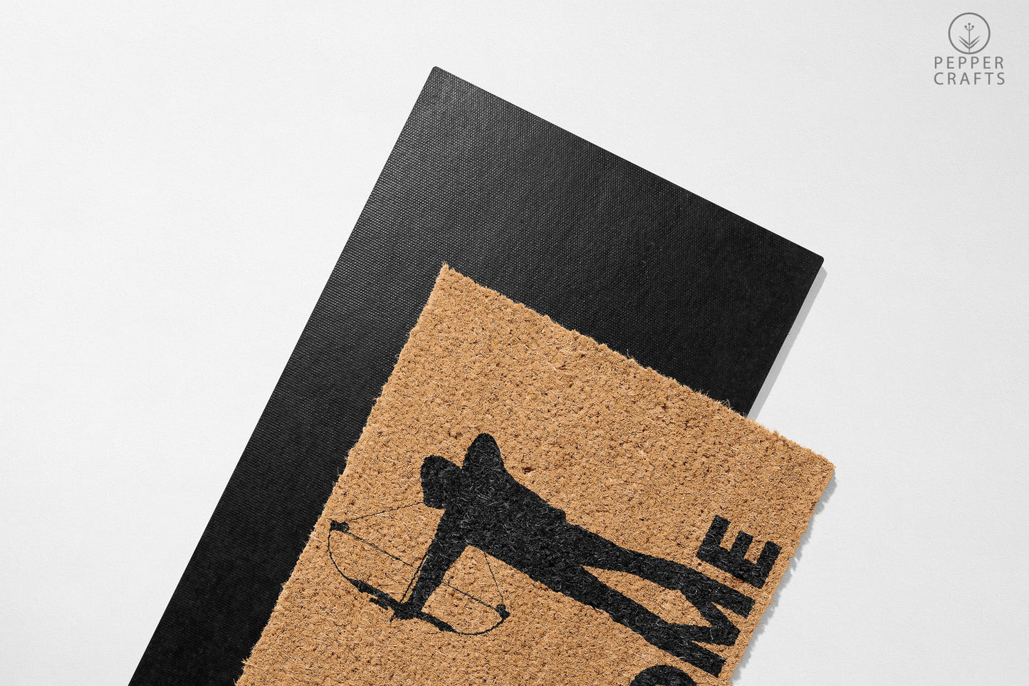 Pepper Crafts Archery Coir Doormat – Stylish & Durable Welcome Mat for Sports Fans (30" x 18")