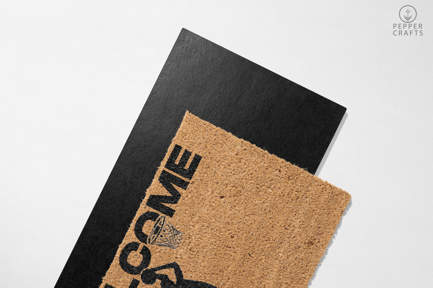 Pepper Crafts Basketball Coir Doormat – Stylish & Durable Welcome Mat for Sports Fans (30" x 18")