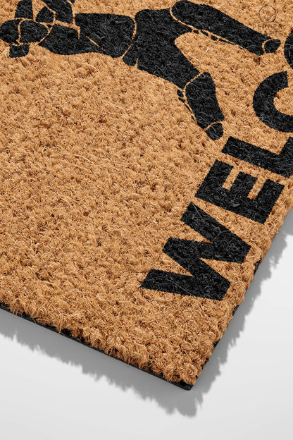 Pepper Crafts Cricket Coir Doormat – Stylish & Durable Welcome Mat for Sports Fans (30" x 18")