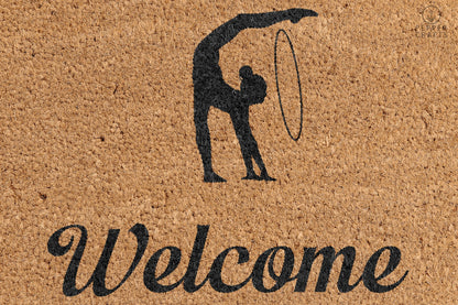 Pepper Crafts Gymnastics Coir Doormat – Stylish & Durable Welcome Mat for Sports Fans (30" x 18")