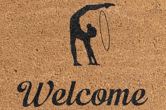 Pepper Crafts Gymnastics Coir Doormat – Stylish & Durable Welcome Mat for Sports Fans (30" x 18")