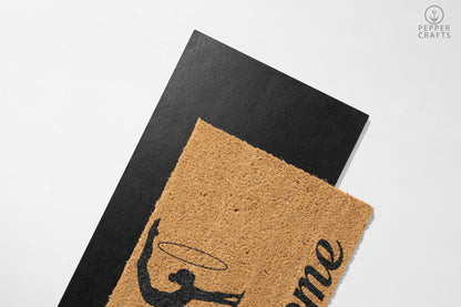 Pepper Crafts Gymnastics Coir Doormat – Stylish & Durable Welcome Mat for Sports Fans (30" x 18")