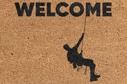 Pepper Crafts Hill Climbing Coir Doormat – Stylish & Durable Welcome Mat for Adventurers (30" x 18")