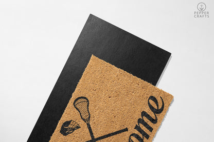 Pepper Crafts Lacrosse Coir Doormat – Stylish & Durable Welcome Mat for Sports Fans (30" x 18")