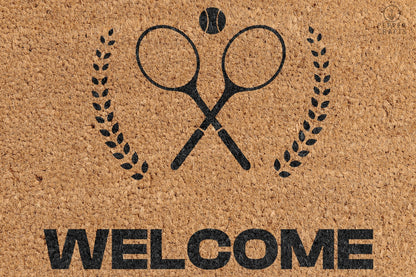 Pepper Crafts Squash Coir Doormat – Stylish & Durable Welcome Mat for Sports Fans (30" x 18")