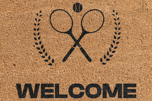 Pepper Crafts Squash Coir Doormat – Stylish & Durable Welcome Mat for Sports Fans (30" x 18")