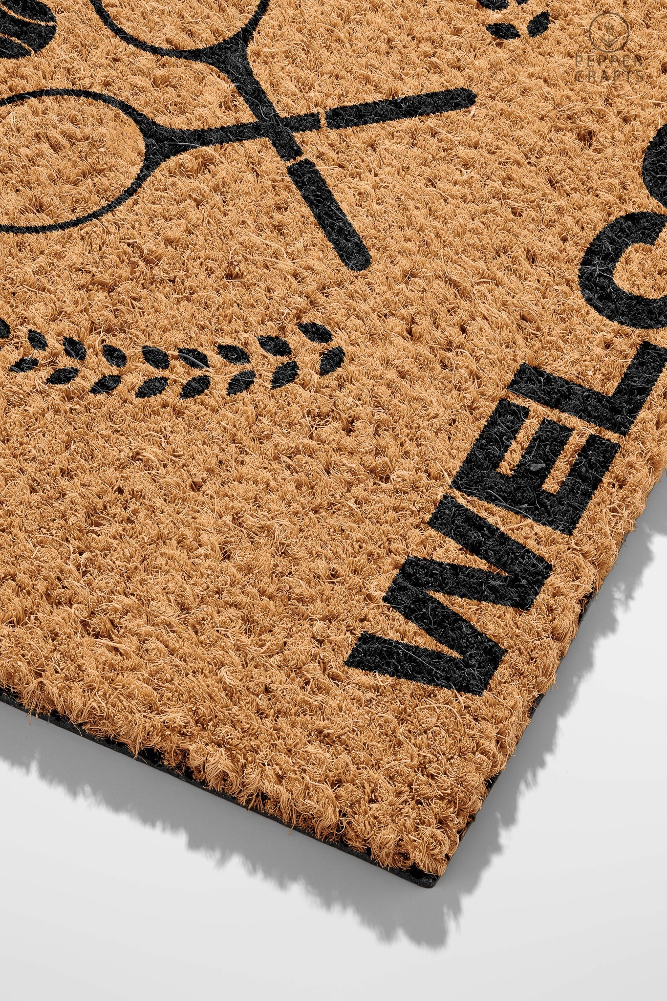 Pepper Crafts Squash Coir Doormat – Stylish & Durable Welcome Mat for Sports Fans (30" x 18")
