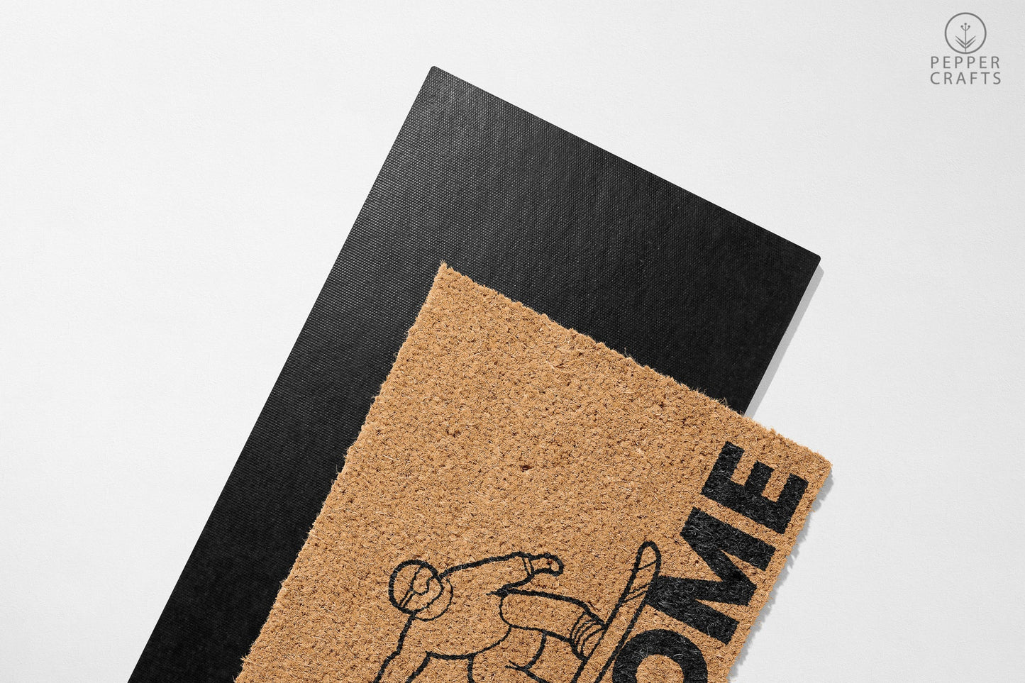 Pepper Crafts Snowboarding Coir Doormat – Stylish & Durable Welcome Mat for Snowboarders (30" x 18")