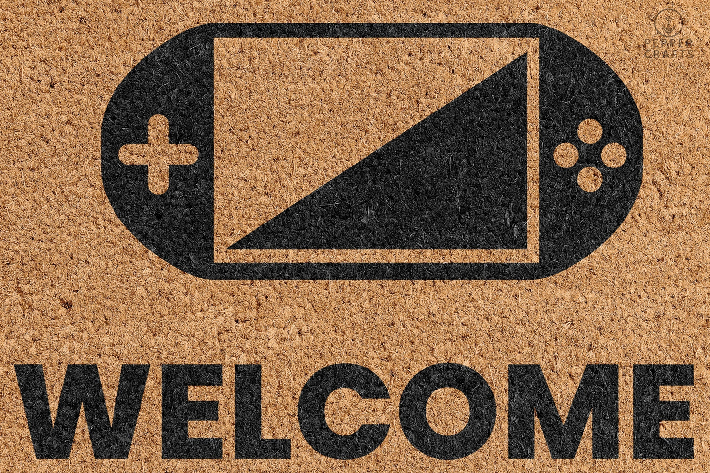 Pepper Crafts Video Games Coir Doormat – Stylish & Durable Welcome Mat for Gamers (30" x 18")