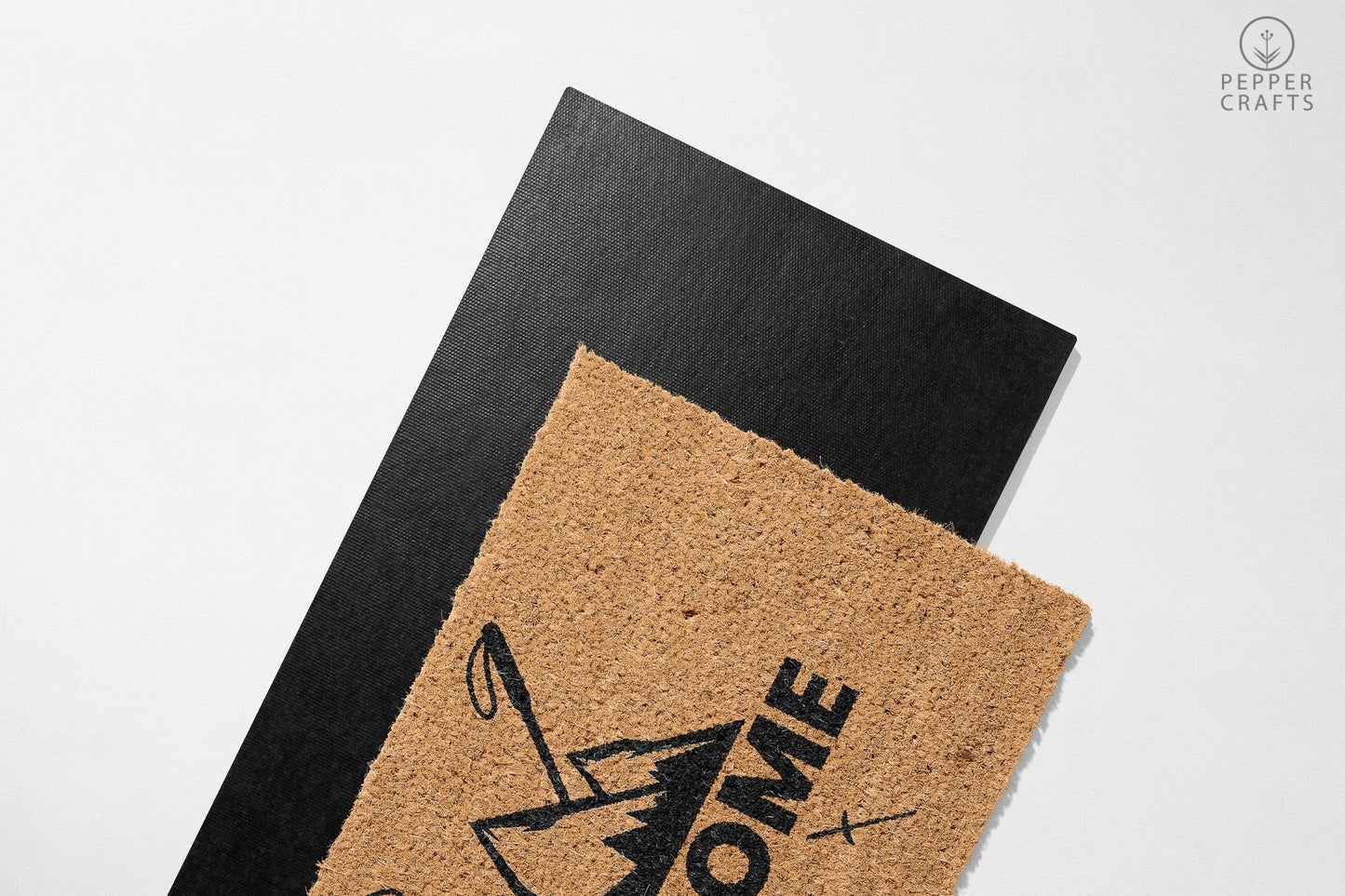 Pepper Crafts Trekking Coir Doormat – Stylish & Durable Welcome Mat for Adventurers (30" x 18")