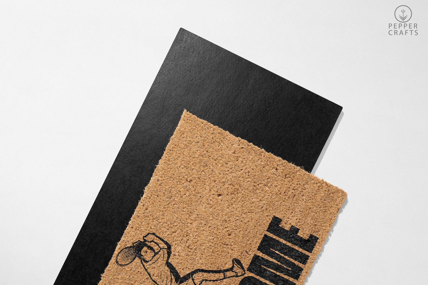 Pepper Crafts Tennis Coir Doormat – Stylish & Durable Welcome Mat for Sports Fans (30" x 18")