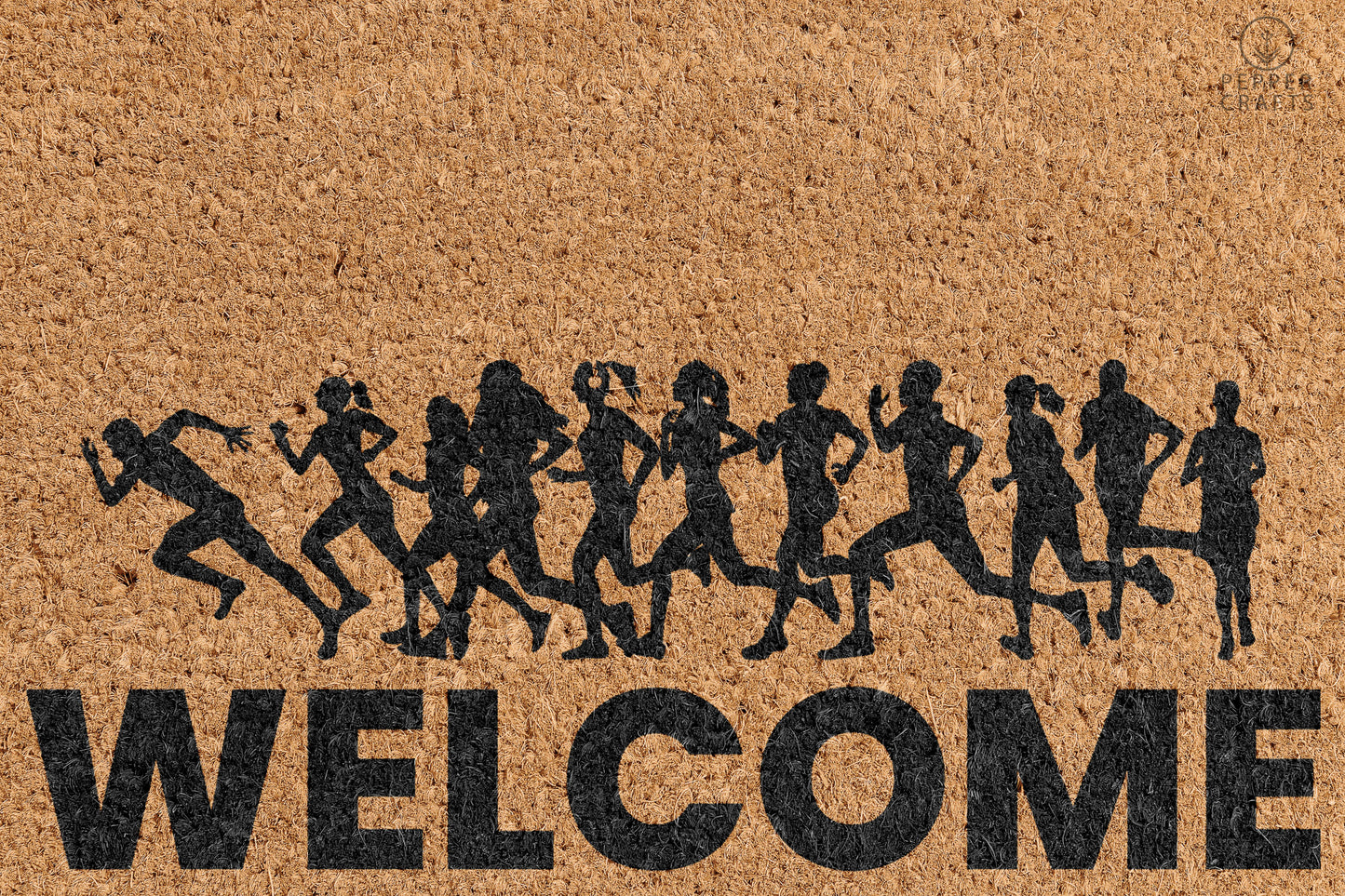 Pepper Crafts Athletics Coir Doormat – Stylish & Durable Welcome Mat for Sports Fans (30" x 18") - peppercrafts