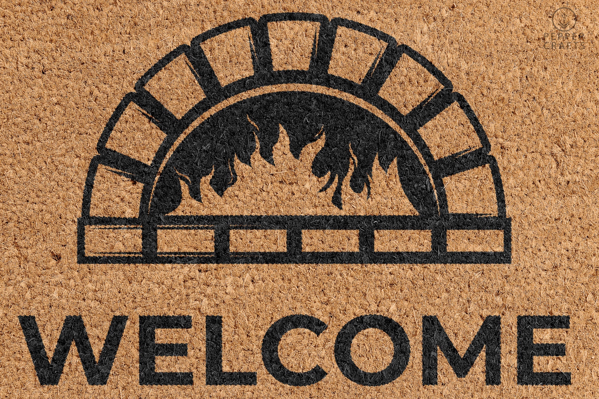 Pepper Crafts Baker Coir Doormat – Stylish & Durable Welcome Mat for Professionals (30" x 18") - peppercrafts