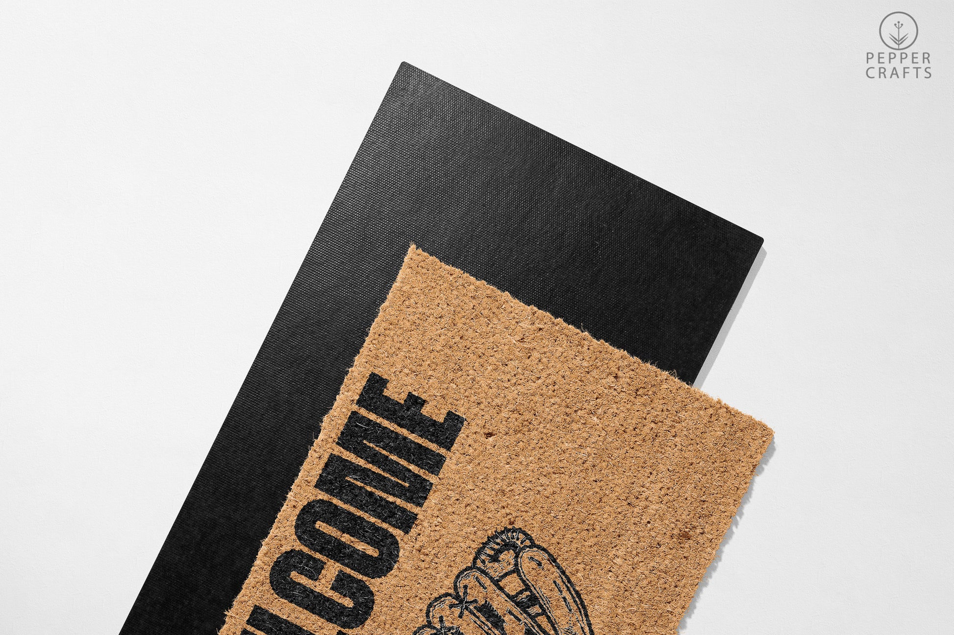 Pepper Crafts Baseball Coir Doormat – Stylish & Durable Welcome Mat for Sports Fans (30" x 18") - peppercrafts