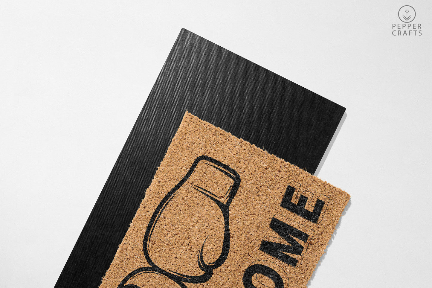 Pepper Crafts Boxing Coir Doormat – Stylish & Durable Welcome Mat for Sports Fans (30" x 18") - peppercrafts