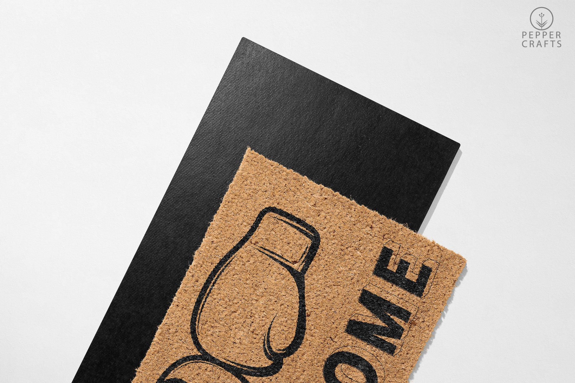 Pepper Crafts Boxing Coir Doormat – Stylish & Durable Welcome Mat for Sports Fans (30" x 18") - peppercrafts