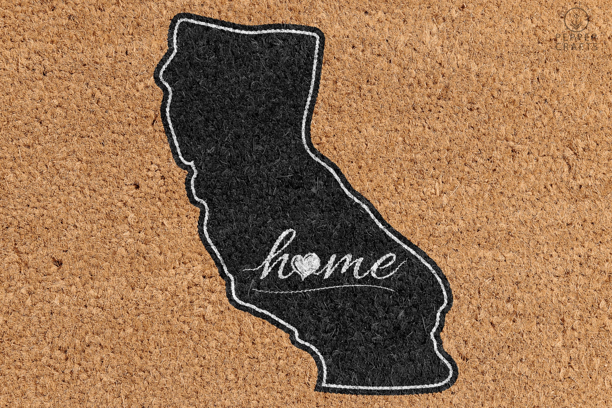 Pepper Crafts California Coir Doormat – Stylish & Durable Welcome Mat for State Pride (30" x 18") - peppercrafts