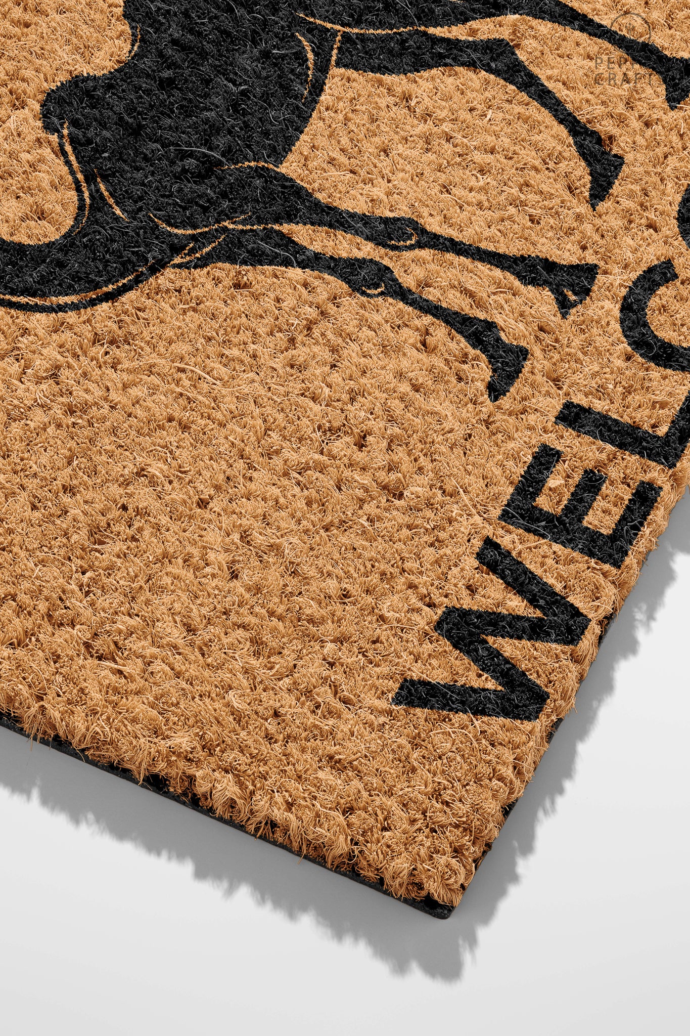Pepper Crafts Camel Coir Doormat – Stylish & Durable Welcome Mat for Animal Lovers (30" x 18") - peppercrafts